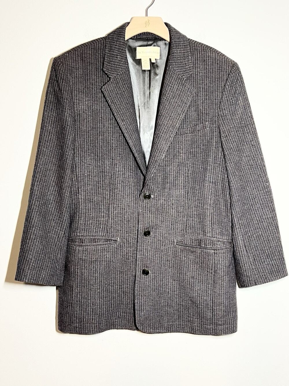 The Territory Ahead Men's EUC Gray/Blue Patterned 100% Silk Blazer Jacket 40 R
